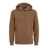JACK & JONES PLUS Jjebasic Sweat Hood Noos Pls Sudadera con Capucha, Otter, 3XL Grandes para Hombre