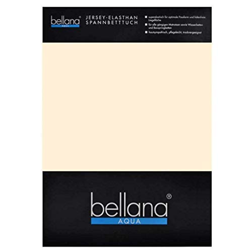 bellana® Aqua Jersey Multifunktions-Spannbettlaken für Wasserbetten in Normal- und Übergrößen, 180-200x200-220 cm in Creme
