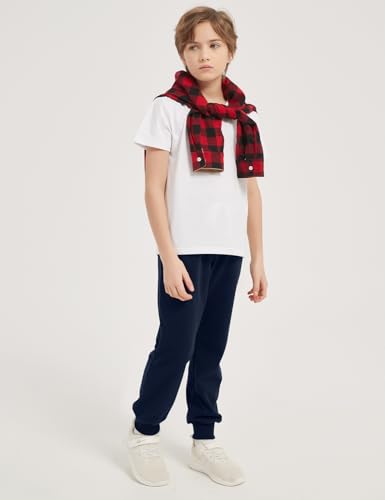 Flygo 3 Pack Boys Sweatpants Kids Active Joggers Athletic Casual Basic Pull On Pants with Pockets Drawstring2