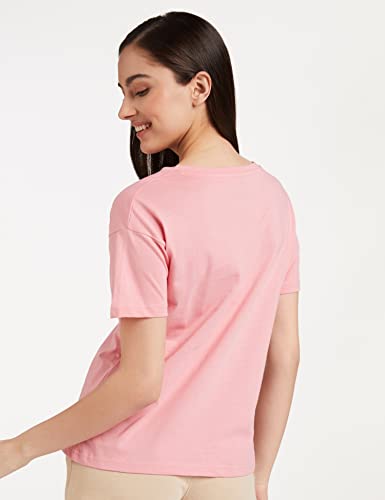 Image of Amazon Brand - Symbol Women Cotton Stretch Regular Fit Round Neck Half Sleeve T-Shirt (Available in Plus Sizes)