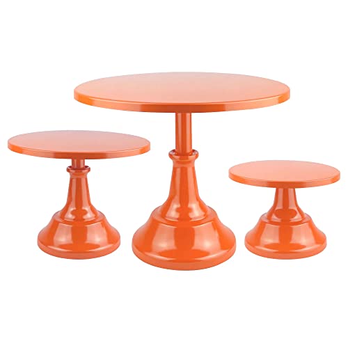 KERYNICE 3 Piece Orange Cake Stands Set Metal...