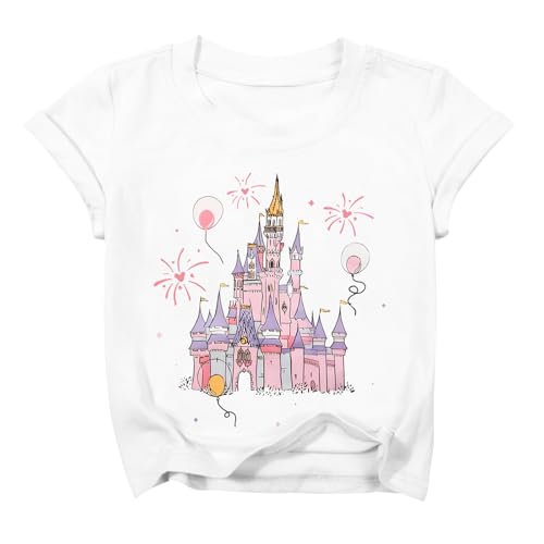 Image of Magical Shirts for Girls Animal Kingdom Shirt Kid Magic Princess T Shirt Castle Graphic Tees Summer Short Sleeve Tops