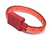 UltraByEasyPeasyStore 8 Rosso Braccialetto a LED Fluorescente Luminosi Regolabile Braccialetti Lampeggianti Regolabili Adulti Bambini Rave Party Concerti Feste