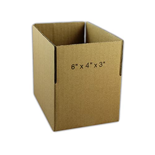 Ecoswift 6 X 4 X 3 Inch Single Wall Rectangular Corrugated Cardboard Shipping Carton Packing Boxes Bundle For Moving, Mailing, Or Storage (100 Pack) #TOP1