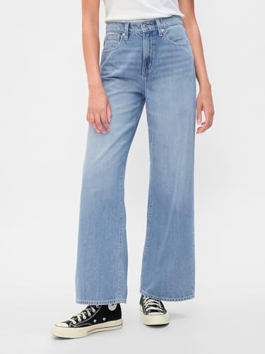 GAP Women's High Rise Wide Leg Jeans2
