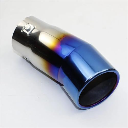 Escape de coche universal en acero inoxidable cromado y azul para tubos traseros de automovil