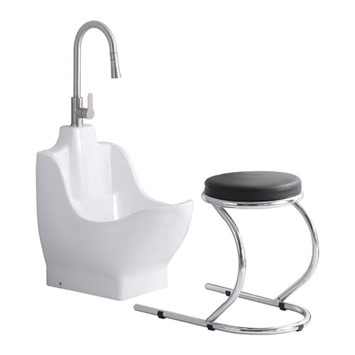 Bañera para pies musulmana con taburete, masajeadora de cerámica