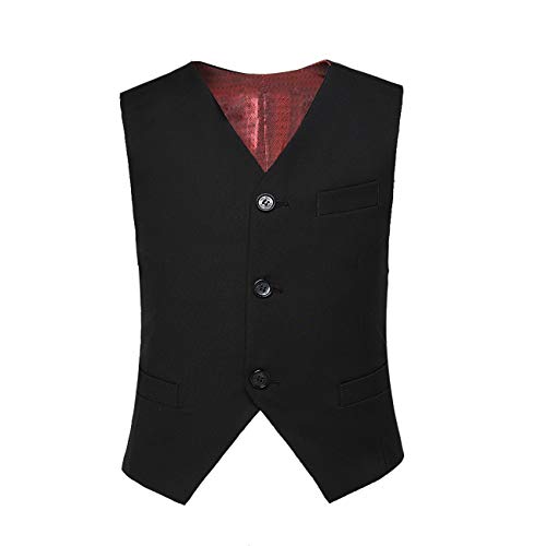 Lycody Boys Black Vest Kids Toddler Boy Formal Suit Vest Waistcoat Size 4 #TOP10