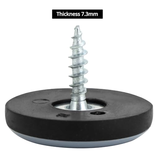 QWORK® 32 Pieces Furniture Sliders, 25mm Furniture Slider with Stainless Screw, for Chairs Tables, Sofas, Grey - Image 4