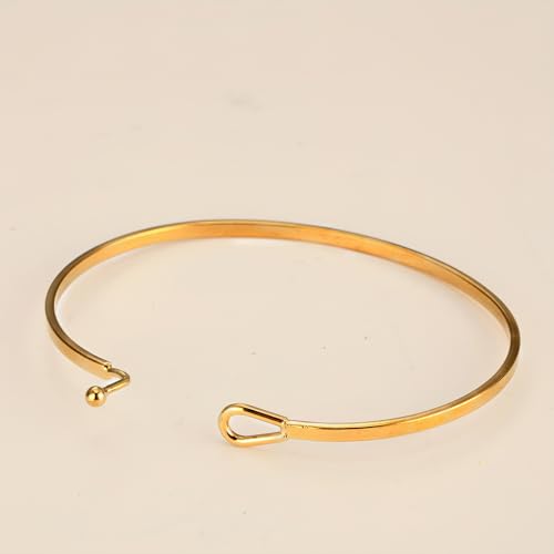 Bangle Bracelets for Women Gold Trendy Dainty Gold Bracelets for Women Simple Delicate Thin Cuff Bangle with Hook Non Tarnish Jewelry Gifts Minimalist Jewelry3