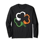 Irish Handcuffs Shamrock St. Patrick's Day Polizeihemd Langarmshirt
