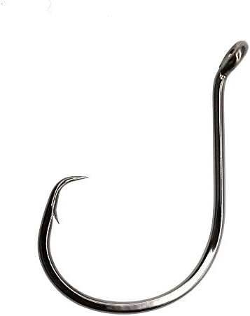 Angler's Grotto Heavy Octopus Short Shank Offset Circle Hook | 10/25/50 Count Per Pack | Freshwater Saltwater Fishing Hooks | 4X Strong High Carbon Steel | (Size #8/0, 25 Count)