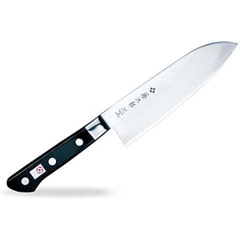 TOJIRO JAPAN Professional Santoku Chef Knife VG10 + 13 Chrome Stainless Steel - 6.7 Inc 170mm - Samurai Hand Made Cover