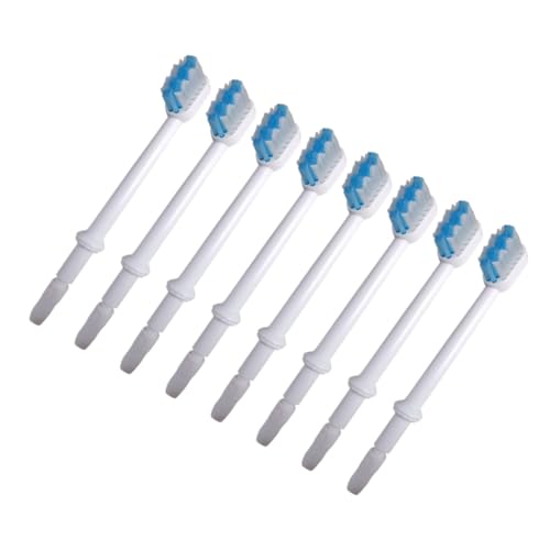 Têtes de brosse de rechange pour hydropulseur buccal Galpada en lot de 8 embouts blancs