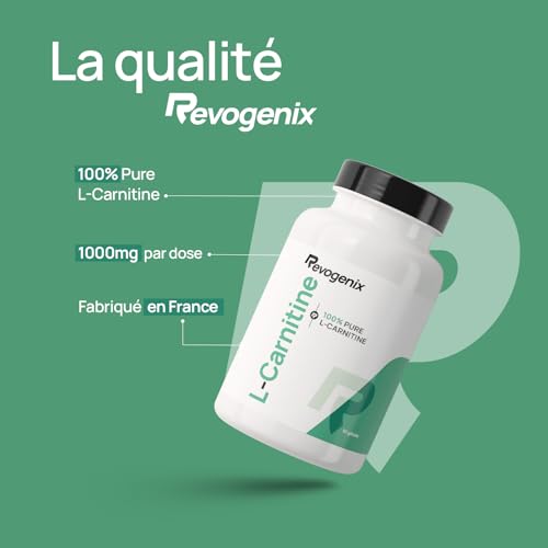 L-Carnitine Tartrate | Energie, Sèche et Récupération | Brûleur de Graisse | Pre-Workout sans Caféine, Créatine | Performances et Développement Musculaire | Doping Free | 90 Gélules Vegan | Revogenix – Image 4