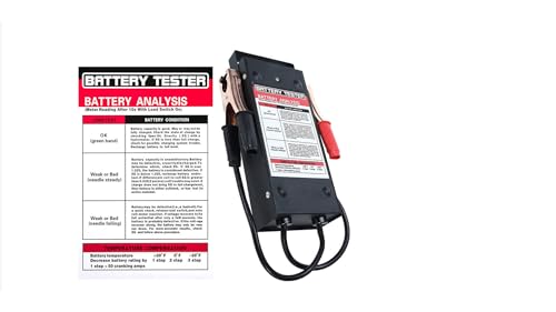 Image of VCT Battery Load Tester 12 Volt at 100 Amps / 6 Volt at 50 Amps Battery Tester, Includes Alligator Clamps - 12V or 6V Battery Health Checker, Check Starter Motor Draw
