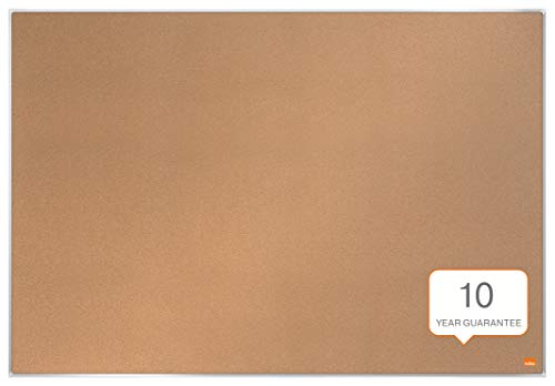 Nobo Kork-Notiztafel, 900 x 600 mm, Schlanker Zielrahmen, Selbstheilende Korkoberfläche, InvisaMount-Montagesystem, Impression Pro, Hellbraun, 1915230