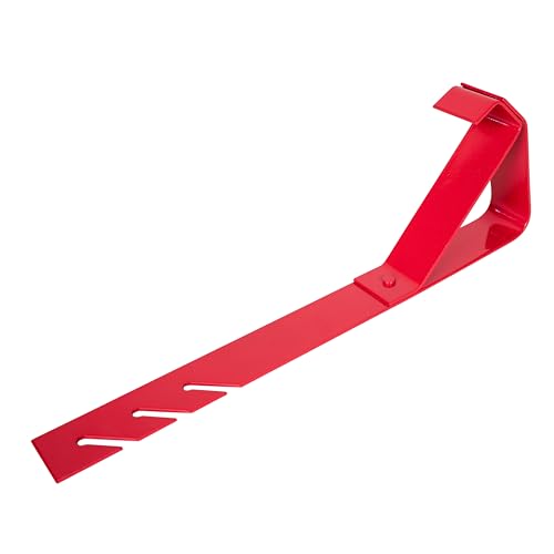 Image of Guardian 2504 Fixed Heavy Duty Roofing Bracket for Use with 12 /12 Pitch Roofs 6 Inch by 45 Degree Fixed Angle Platform Powder Coated Red OSHA Compliant