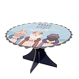 ROCKING GIFTS Soporte de Cartón para Roscón de Reyes Magos, Mostrador Dulces de Navidad, en Español, 42 cm