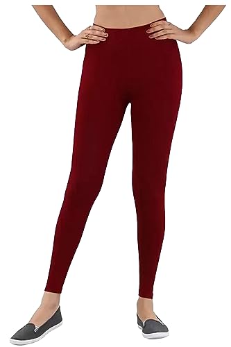 Image of H2 Women's Ankle Length Stretchable Cotton Leggings - Soft Stretch for Casual and Yoga