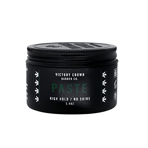 Victory Crown Paste Pomade for Men - 3.4oz - Low Shine Hair Paste for Men - Medium Hold for Easy Re-Styling - Non-Greasy Water-Based Pomade - Barber-Owned and Made in the USA