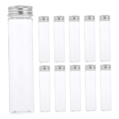 CIYODO 20pcs Plastic Test Tube Test Tube Plastic Storage Tubes Plastic Test Vials Clear Plastic Tube Plastic Tubes Clear Test Vials Test Tubes Plastic Scientific Experiments Test Tubes