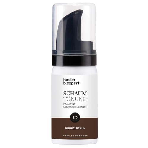 basler Schaumtönung 3/0 Dunkelbraun 30 ml Tiefer Braunton für elegante Farbauffrischung tropffreier Schaum für einfache Anwendung hält 6 bis 8 Haarwäschen Grauabdeckung bis 30%