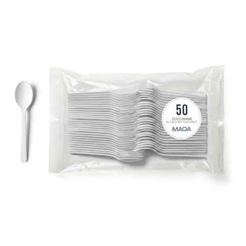 Maqa Cucchiaini dessert riutilizzabili in CPLA 10,5 cm – 50