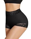 SHAPSHE Shapewear Damen Bauchweg Unterhose Po Push Up Miederhose Ohne naht Body Shaper Miederpants Faja BBL Shorts Hüft Enhancer Bauchkontrolle Höschen für Frauen Lady Girl Schwarz 3XL