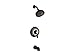 Kohler TS12007-4S-2BZ K-TS12007-4S-2BZ Fairfax Rite-Temp Bath and Shower Valve Trim with Lever Handle, Slip-fit spout and 2.5 gpm showerhead Oil-Rubbed Bronze