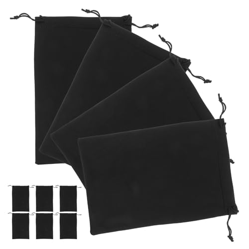 Bolsa para gafas de esquí PRETYZOOM en microfibra negra de 25x14 cm con cordón ajustable