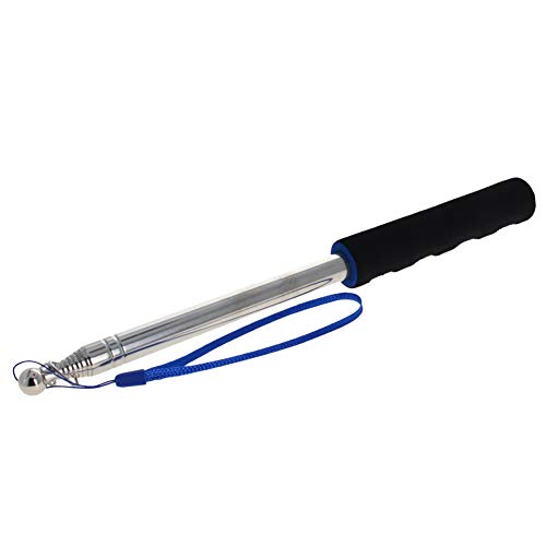 Image of Othmro 1Pcs Hollow Telescopic Teachers Pointer, Teaching Pointer Stick for Classroom, Metal Hand Retractable Pointer Extended Length 78.7 inch, Handheld Presenter Whiteboard Pointer (Blue /Black)