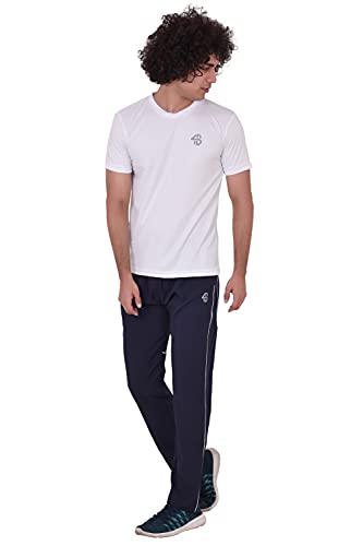 Image of Lycra Blend Regular fit Sport /Casual Track Pants for Men | Lower for Boys (Navy Blue)