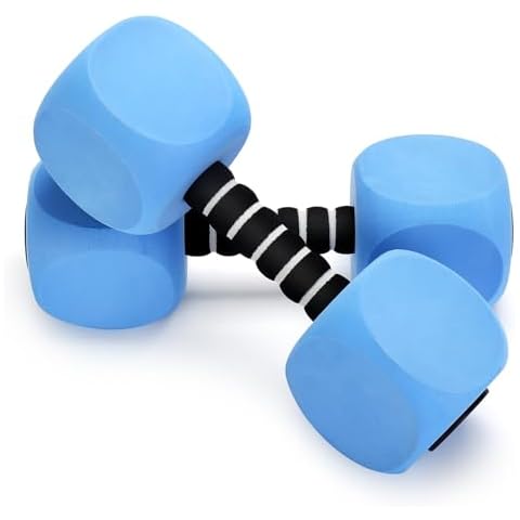 Water Dumbbells, 2PACK Aquatic Exercise Dumbbells, EVA Foam Barbells for Men Women Water Workouts Cover