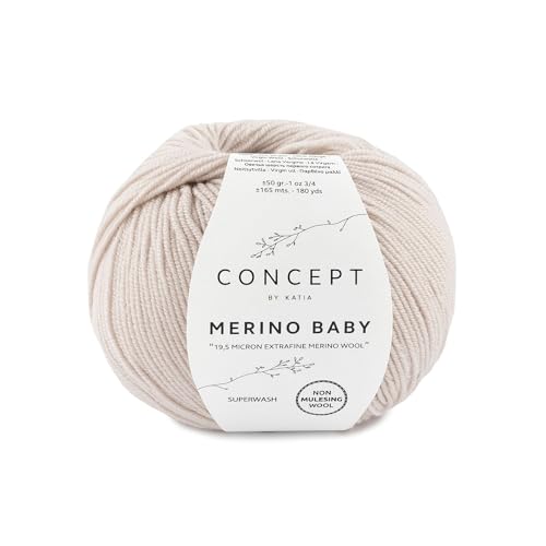 Madeja de lana KATIA-MERINO Bebé-Beige-FB-27