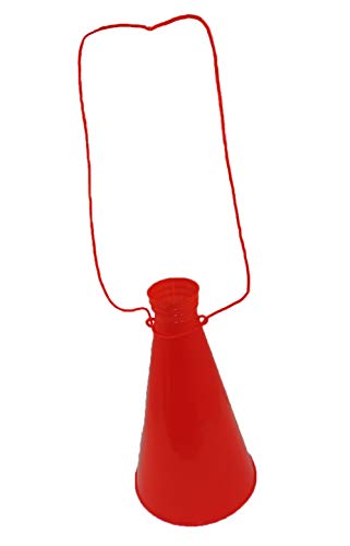 9\" Plastic Megaphone Cheerleader Hollywood Movie Director Prop (Red) - Thumbnail 4