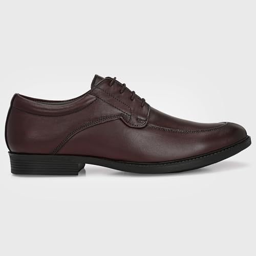 Image of Blue Leather by Centrino Genuine Leather Men's Loafer Shoes | Lightweight Lace-Up Derby Office Wear Oxford Shoe with Cushioned Insole for Meeting,Interview,Wedding, Party,College (4094)