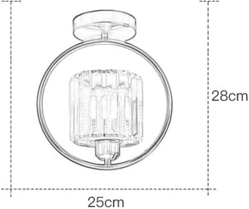 Plafonnier semi-encastré en cristal luminaire moderne de cuisine