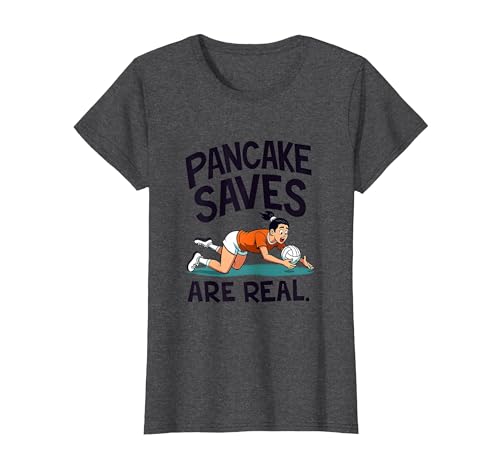 Pancake Saves Are Real Volleyball Design T-Shirt, Women,