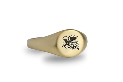 Bague Cupidon bague angélique en argent massif gravée main