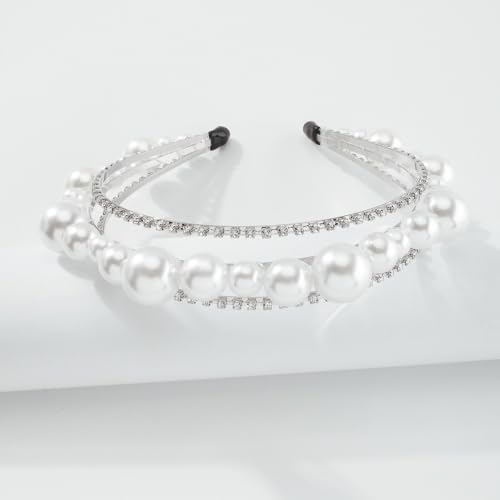 Bandeau de perles anti-glisse avec accessoires for cheveux en alliage de diamant