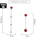 ONLYJUMP S925 Silver Red Heart Stud Earrings for Women Creative Long Asymmetrical Gold Plated Love Heart Dangle Drop Chain Tassel Earrings Delicate Jewelry Valentines Day Gifts (Red Heart)