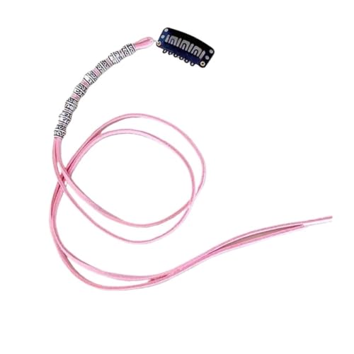 Clip de cadena de cabello trenzado rosa con sujeción segura de festival