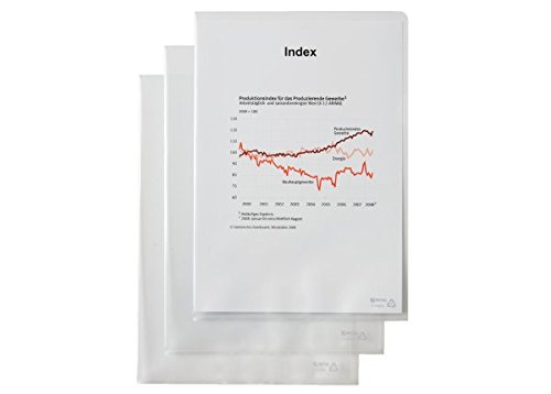 Hetzel 21770090 - Lote de 50 fundas de plástico (DIN A4, abertura lateral), transparente