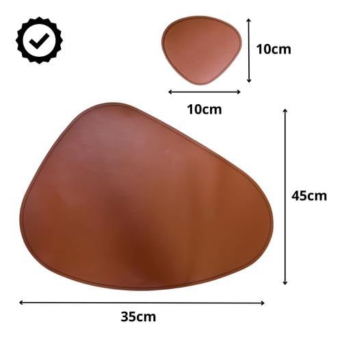 4 Jogo Americano Couro Souplast Restaurante Mesa Posta