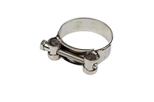 Embout d'échappement double en carbone avec collier de serrage robuste