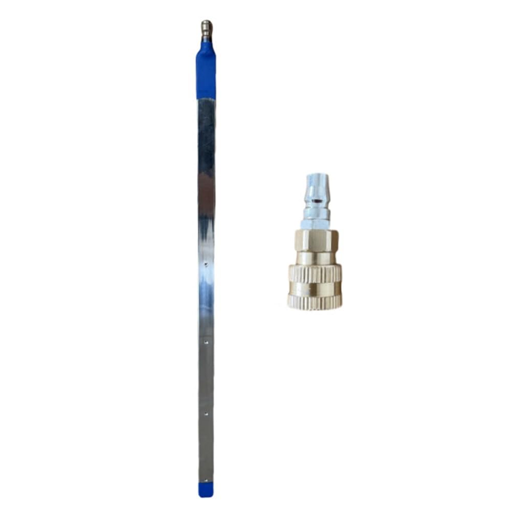 Limpiador de radiador de coche de 60 cm, barra de pulverización de metal, no requiere desmontaje, boquilla de agua y aire para camiones y kit de limpieza de condensador de coche