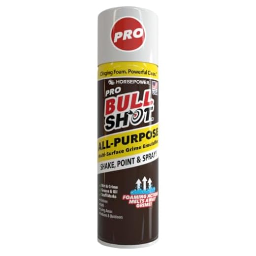 Horsepower Bull Shot All-Purpose Foam Cleaner, AS SEEN ON TV, Removes Greasy Residue, Fingerprints, Grime & Dirt Fast, USA Made