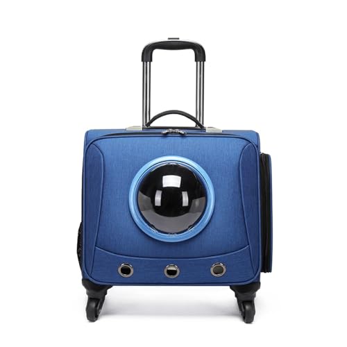 Sac à dos multifonction pour animaux de compagnie avec 4 roues pour voyager léger