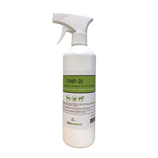 Dermazoo Neem Oil Spray Antiparasitario Natural para Perros, Gatos y Caballos Listo para Usar 500ml - Repelente de Pulgas Garrapatas Mosquitos Ácaros Piojos - Protection contra Insectos